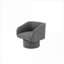 Fauteuil d'appoint rembourré en tissu rembourré pour le salon, fauteuil simple rembourré pour adultes, disponible en gris clair, gris foncé, gris anthracite, gris ardoise