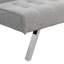 Lit futon de couleur grise, structure en bois et pieds en acier inoxydable, canapé Choice en gris et chic polyvalent