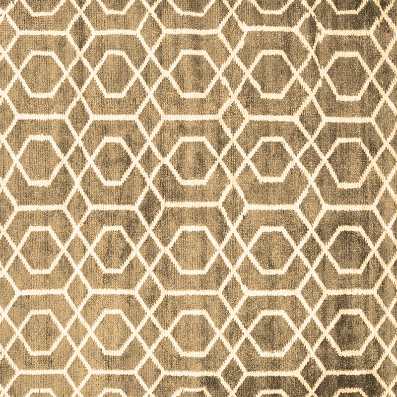 Tapis brun contemporain Contemporary 1851, Carré 4 pi