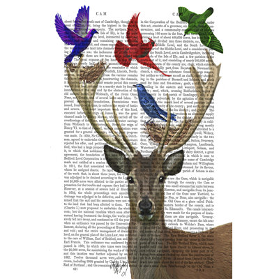Deer & Birds Nests 1 Piece Wrapped Canvas Wall Art