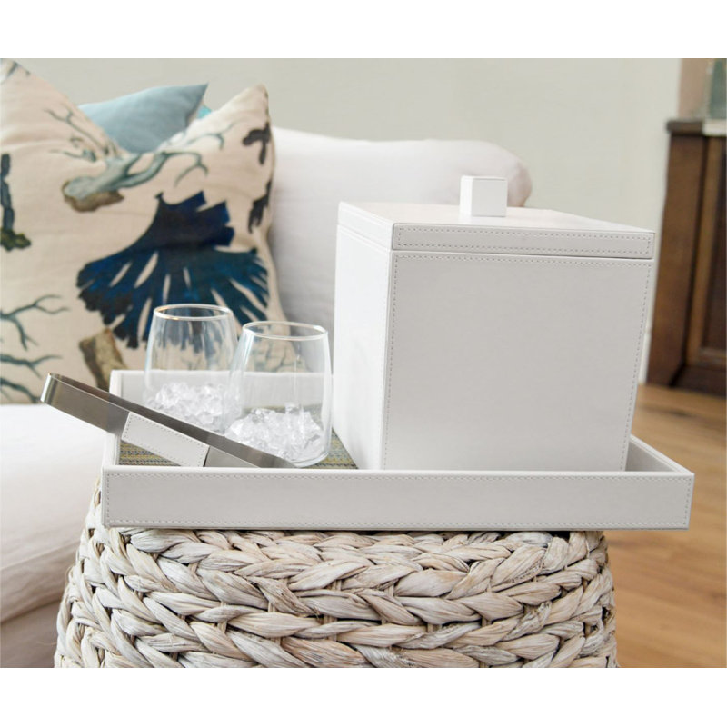 Seau à glace carré 3,5 qt London, Blanc