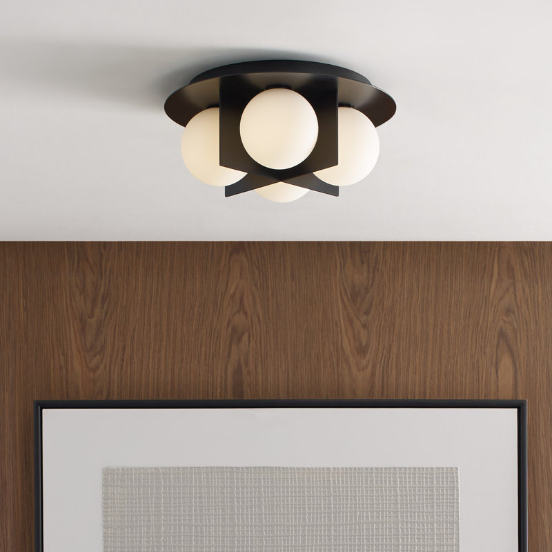 Orbel 4 - Light Flush Mount, Black, No