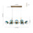 8 - Light Gradient Blue Glass Globe Linear Chandelier-1177399157