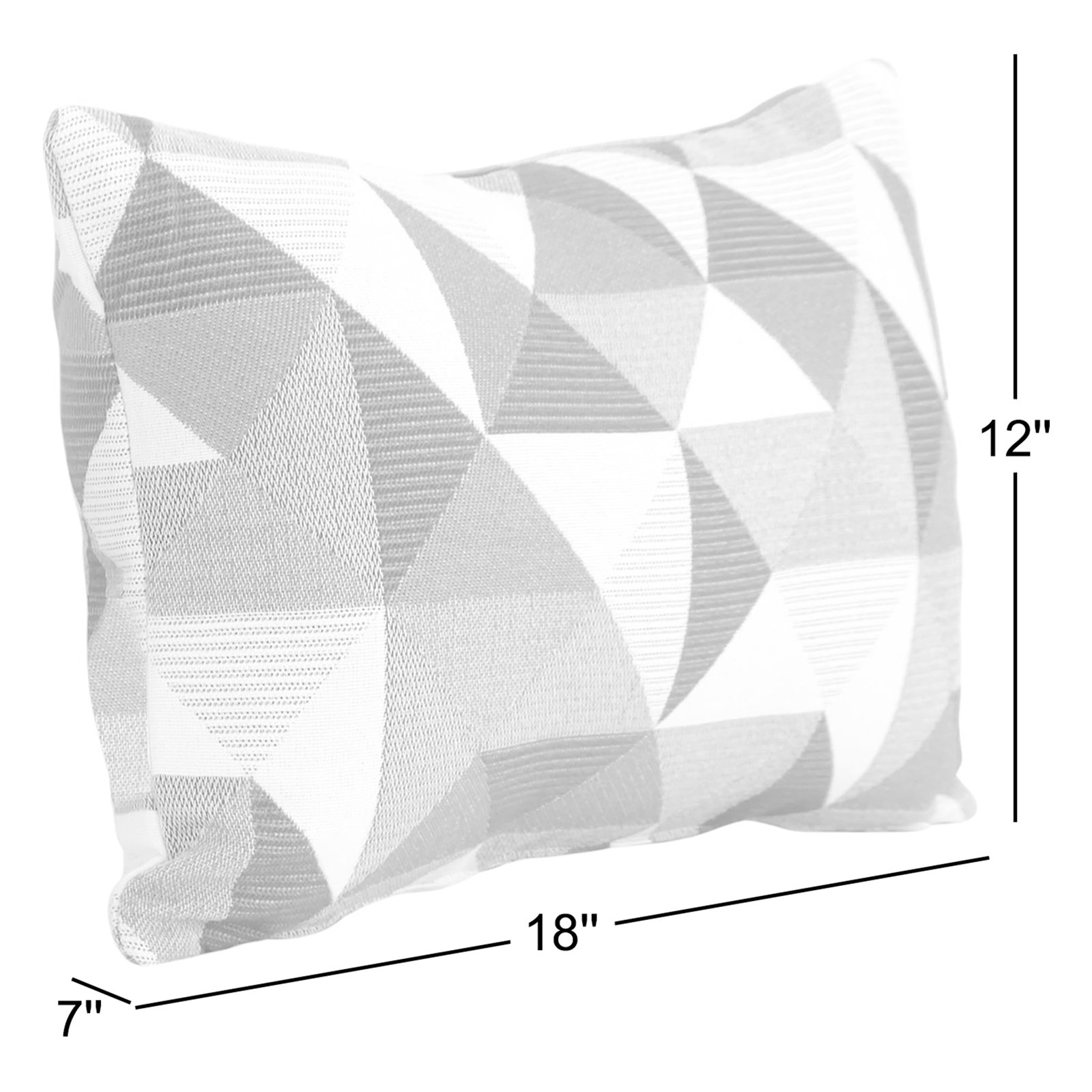 Pacifica Geometric Indoor/Outdoor Lumbar Throw Pillow, Blue