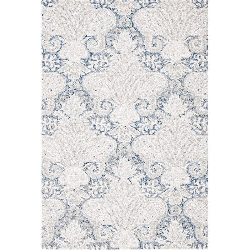 Hitz Hand Tufted Wool And Cotton With Latex Ikat Rug, Rectangle 2'3" x 5'