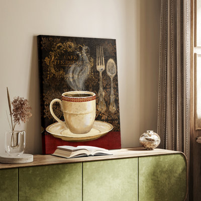 Café Le Rouge -Gallery Wrapped Cavas