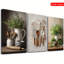 Impression sur toile 3 pièces pour ustensiles de cuisine et verdure-599154294