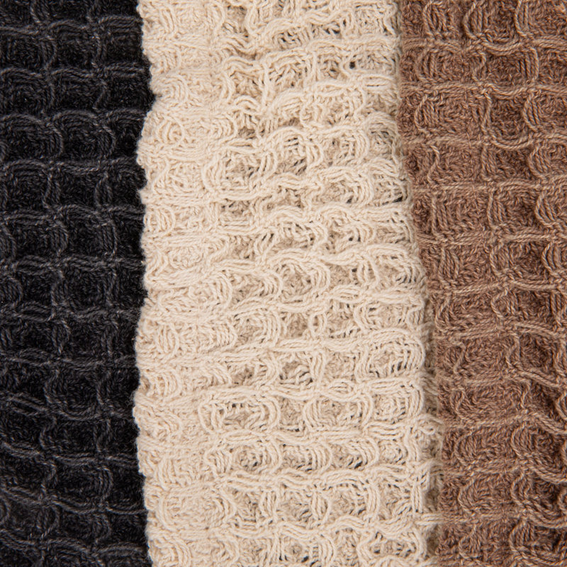 Cotton Dishcloth On A Mango Wood Board, Black/Brown/Beige