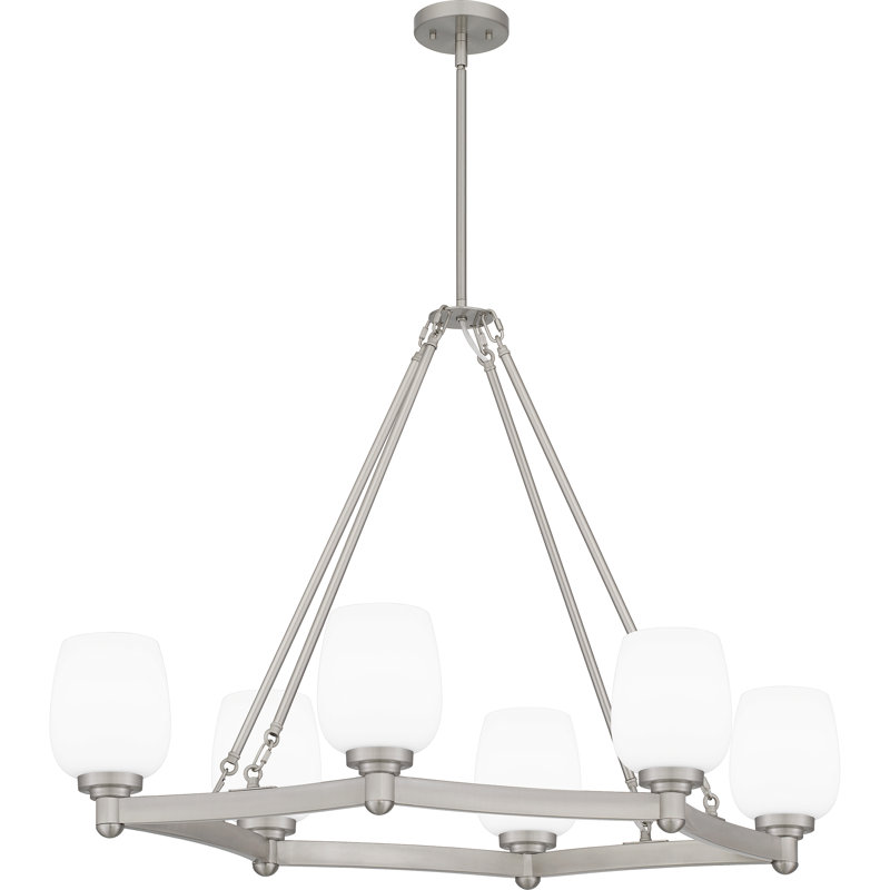 Lustre à 6 lumières Wiens, Nickel brossé