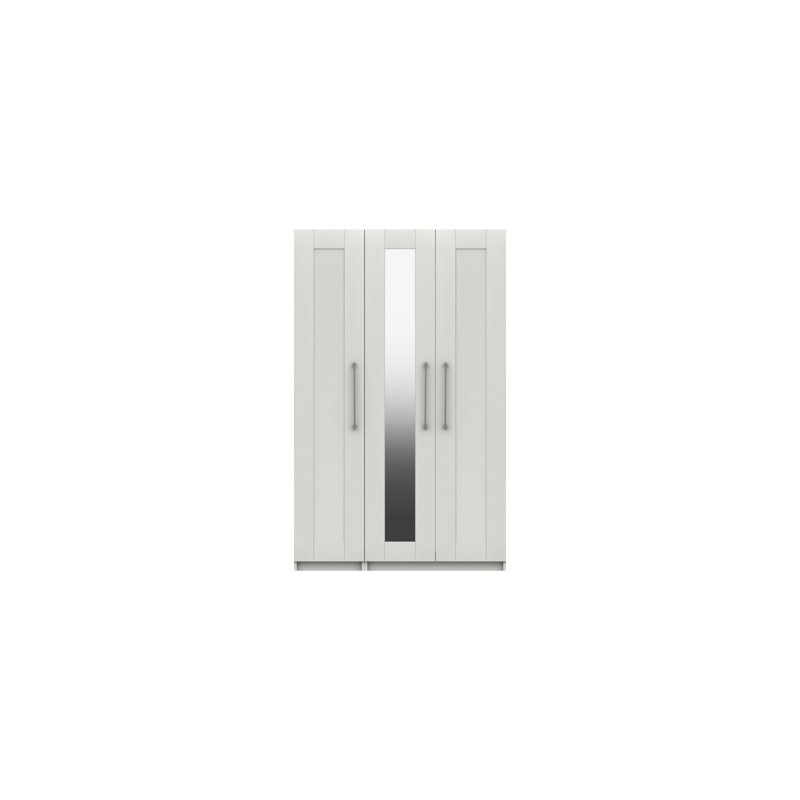 Niemeyer 3 Door Manufactured Wood Wardrobe, White