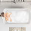 Baignoire de trempage autoportante en acrylique de 49 pouces de forme carrée, drain, blanc ultrabrillant, compacte pour les salles de bain modernes