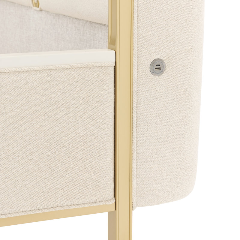 Scotts Square Bed - Light Champagne, King