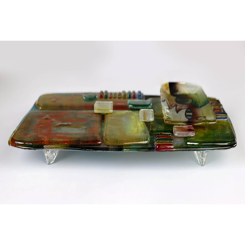 World Menagerie Olu Glass Cheese Board