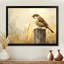 «Old Sparrow Bird On A Fence Post II», art mural sur toile-902419599-902419603-902419601