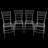 4Pcs PC Clear Stacking Elegant Dining Chairs