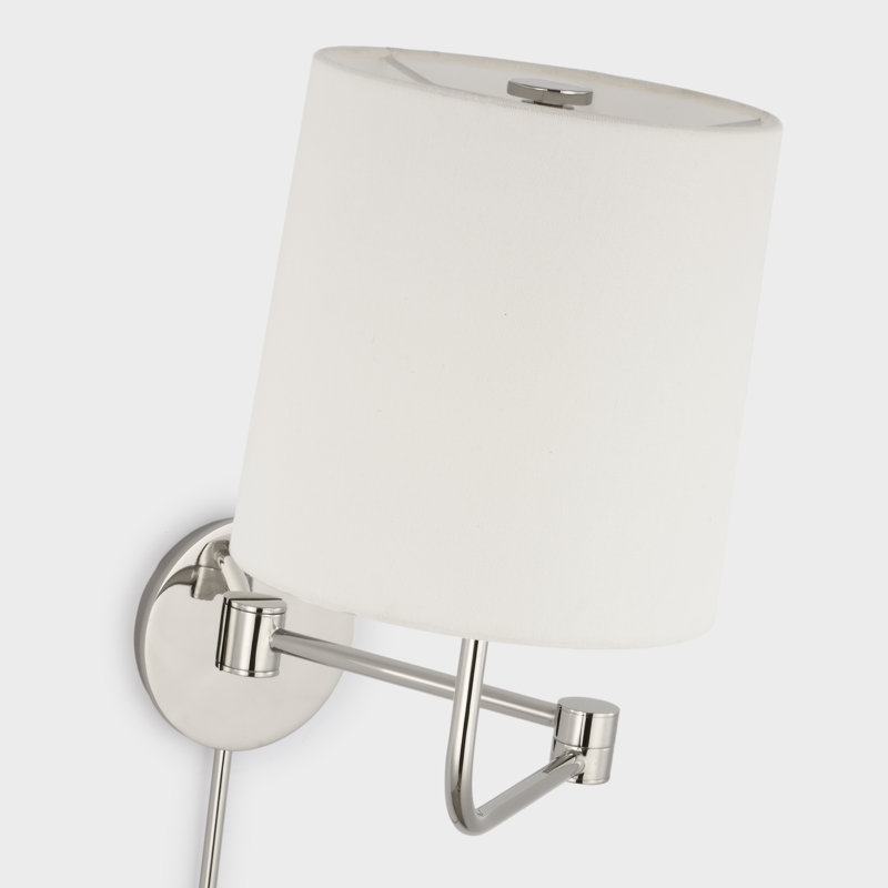 Go Lightly 1 - Light Swing Arm, Polished Nickel, Linen