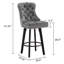 Tabourets de bar pivotants en velours à conception moderne pour îlot de cuisine et bistro
