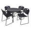 Ensemble de table de salle à manger ronde et de chaises de 36 po Kee-73411780-73411782