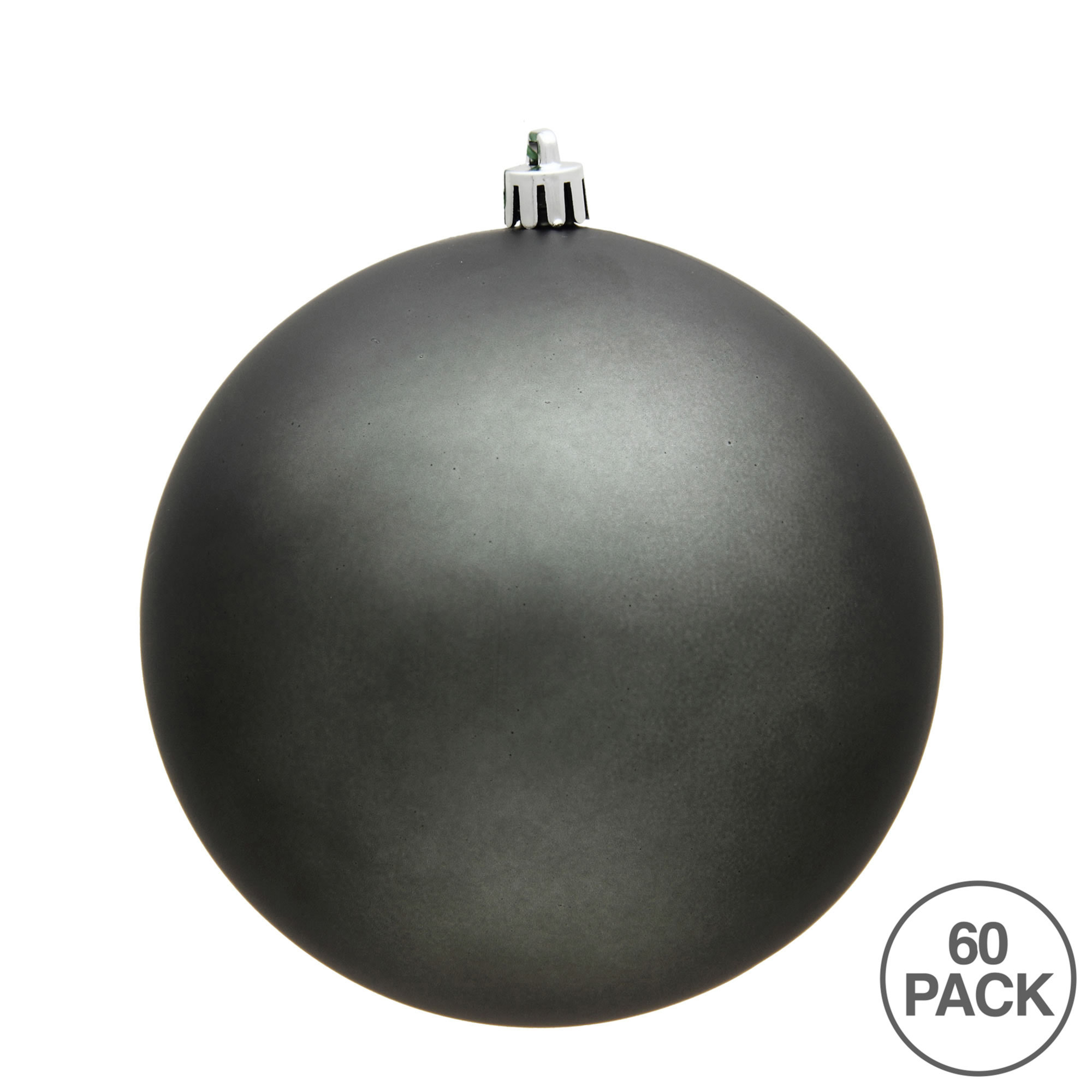 Holiday Décor Ball Ornament, Matte Pewter