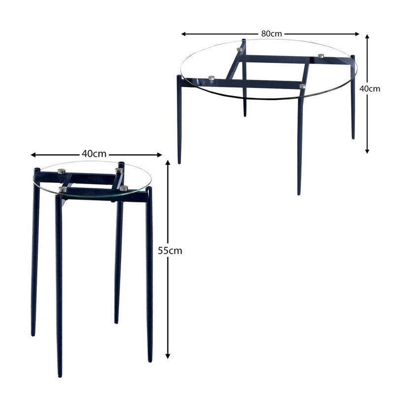 Damyia Coffee Table, Midnight Blue