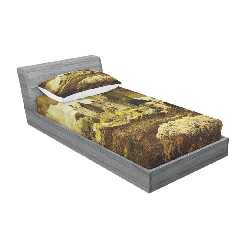 Microfiber Sheet Set, Twin Sheet Set with Fitted Sheet