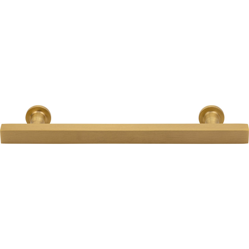 Dante Bar Pull, 5 1/16", Satin Brass