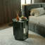 Table d'appoint luxueuse en marbre naturel vert luxueux, table de bout hexagonale avec finition polie pour un décor de salon moderne-241780439