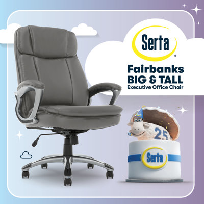 Serta Fairbanks Big and Tall High Back Executive Office and Gaming Chair with Layered Body Pillows