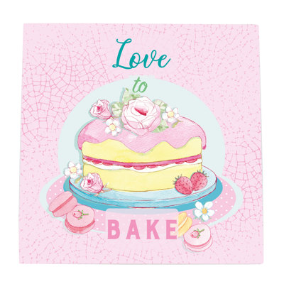 Love to Bake Ceramic Picture Tile Wall Décor