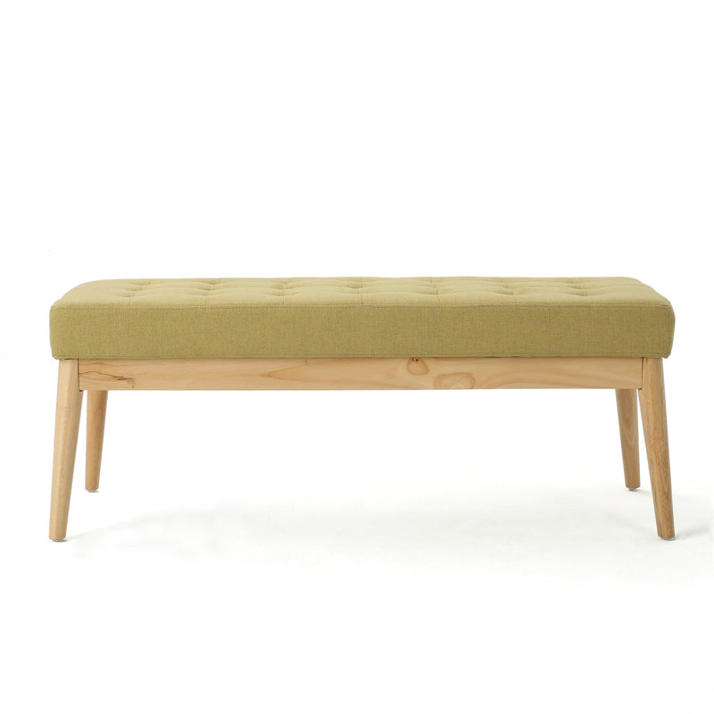 Versatile Ottoman Bench With Modern Design For Various Spaces, Yellow