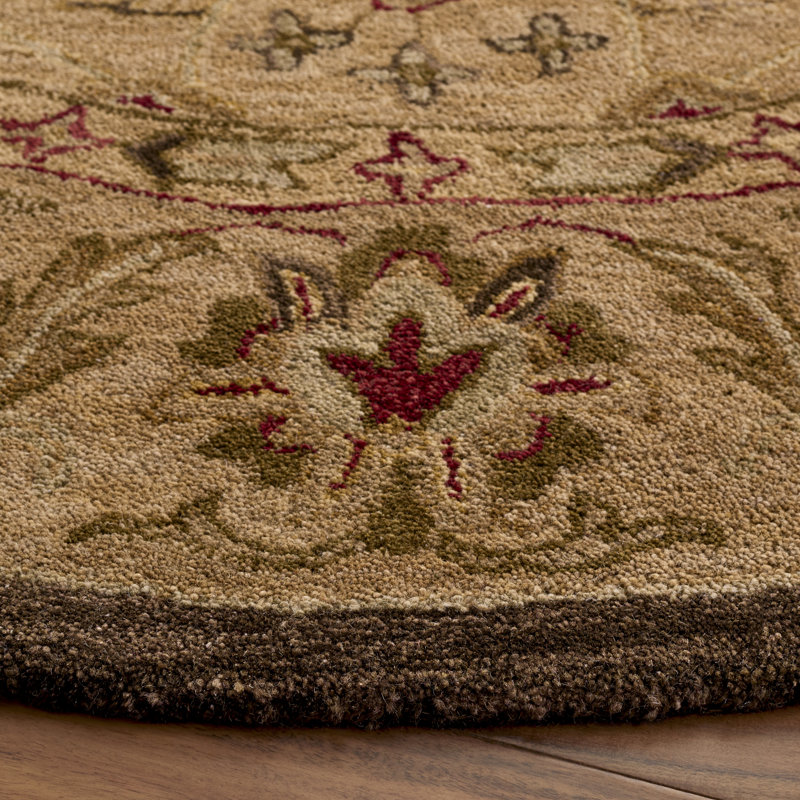 Tapis oriental en laine touffeté à la main Tingley, Rond 6 pi