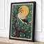 Crane Under Moon Japandi - Wrapped Canvas-1920342297-1920342277