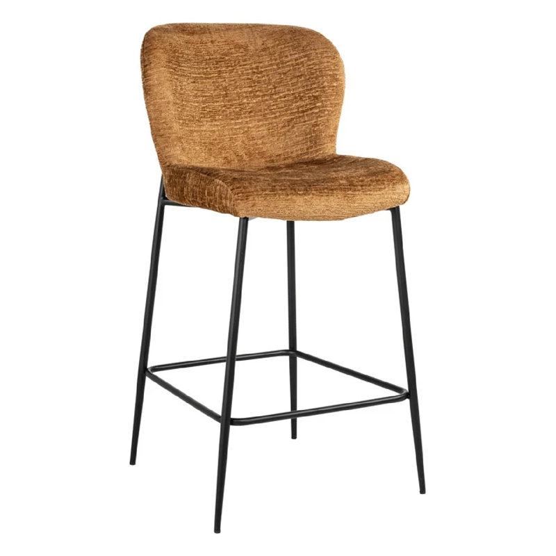Darby Upholstered Counter Stool with Metal Frame, Counter Stool (27” Seat Height)