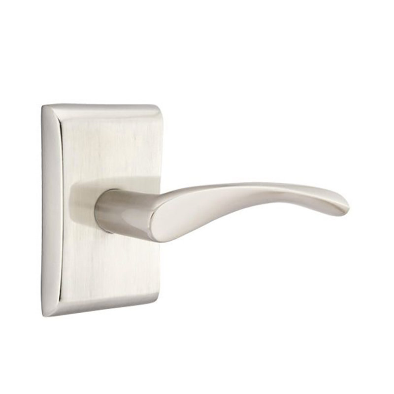 Poignée de porte avec rosette Triton, Nickel satiné, Droite