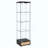 Modern Glass Display Cabinet With Drawer , Quick-Assembly Antique Cabinet With LED Lights, Tempered Glass Bookshelf,  1-Door Storage Case With 4 Shelves  For Living Room And Bedroom-1207236103