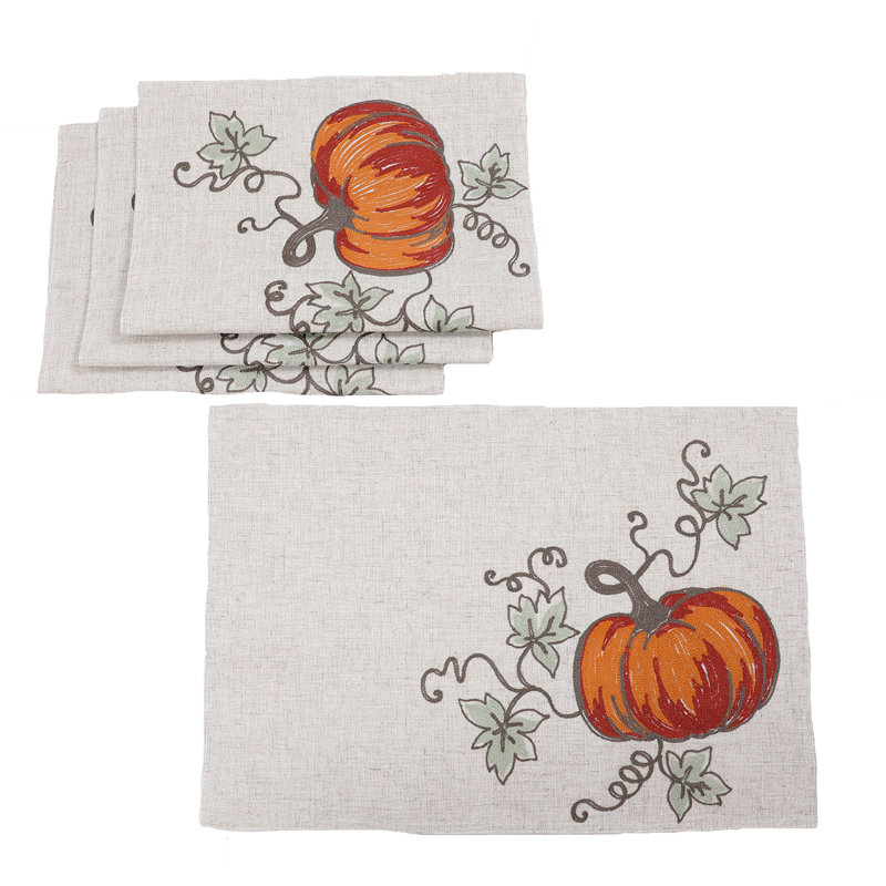 Récapitulatif de chute de 20 po à broderies flora citrouille Troyer