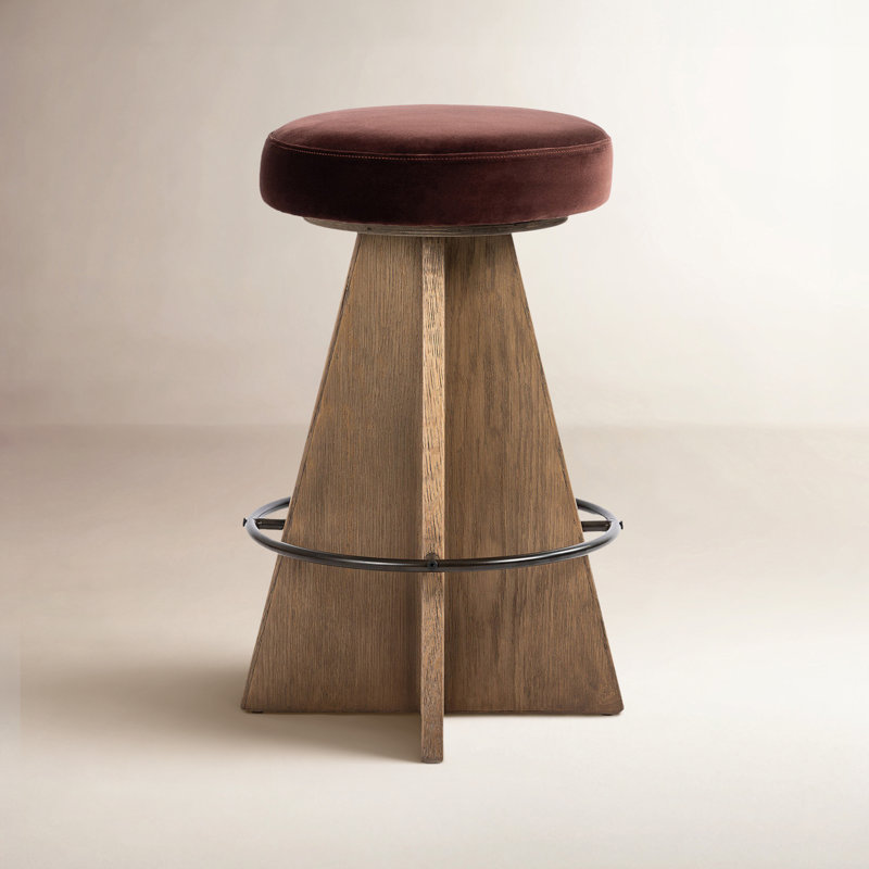 Damon Swivel Stool-Sapphire Khaki-Counter, Brown, Surrey Plum, Bar Stool (31" Seat Height)