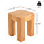 Table d'appoint cannelée en bois de pin naturel Solric avec pieds éléphants
