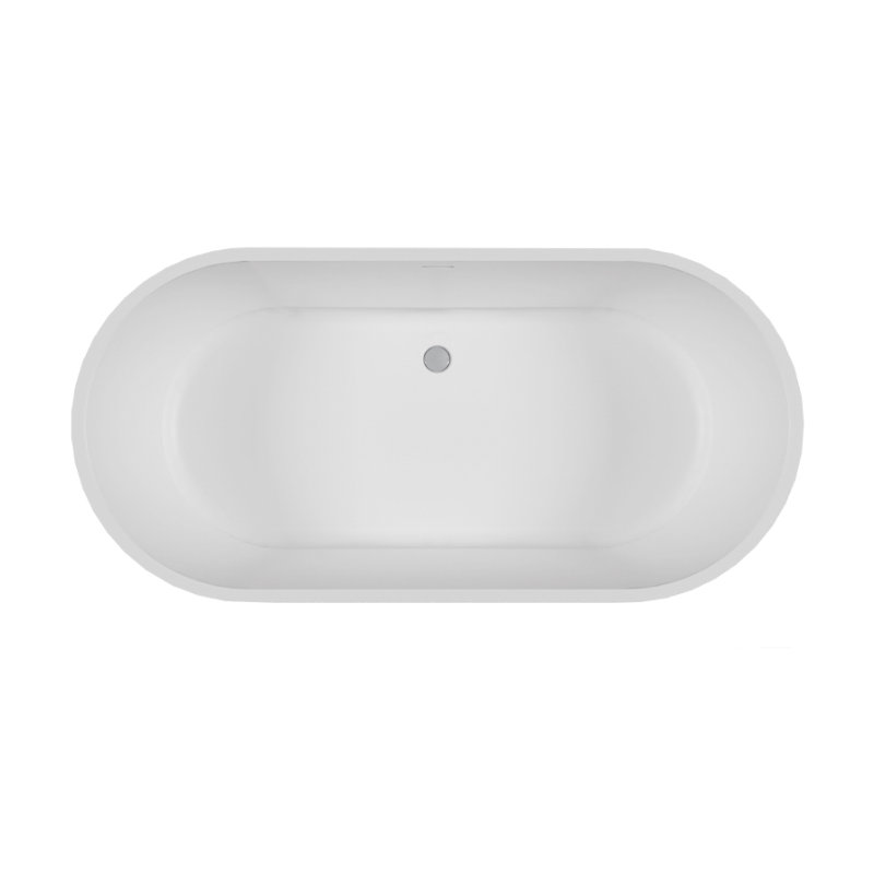 MTI Evalina 66.25" Soaker Tub, Gloss White