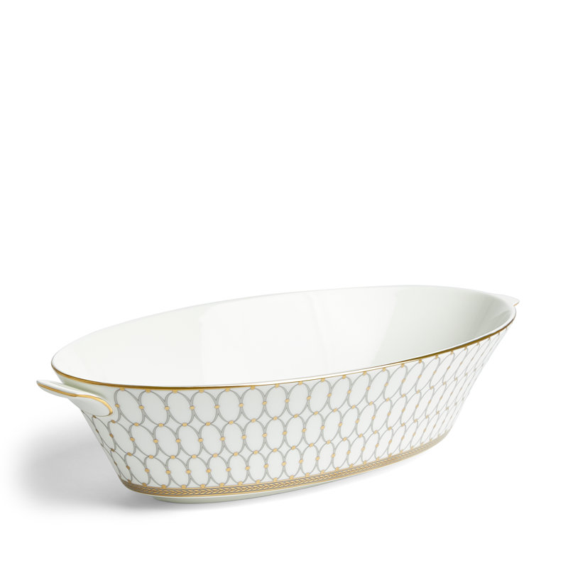 Renaissance Grey 13.3in Oval Serving Bowl