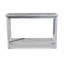 Console en eucalyptus gris argenté - idéale pour les présentoirs extérieurs et les rangements fonctionnels