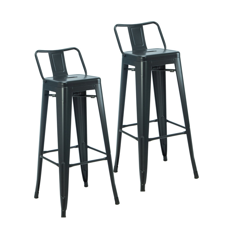 Tabouret Fonseca, Noir, Tabouret (assise à une hauteur de 30,31 po)
