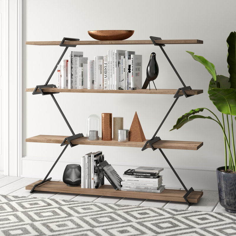 Conkle 120cm H x 134cm W Iron Etagere Bookcase