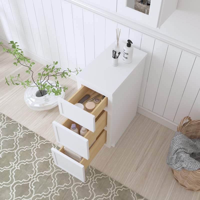 Base de meuble-lavabo simple 12 po seulement, Blanc