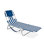 Chaise longue autruche, fauteuil de bronzage de camping sur la plage Facedown, rayures bleues