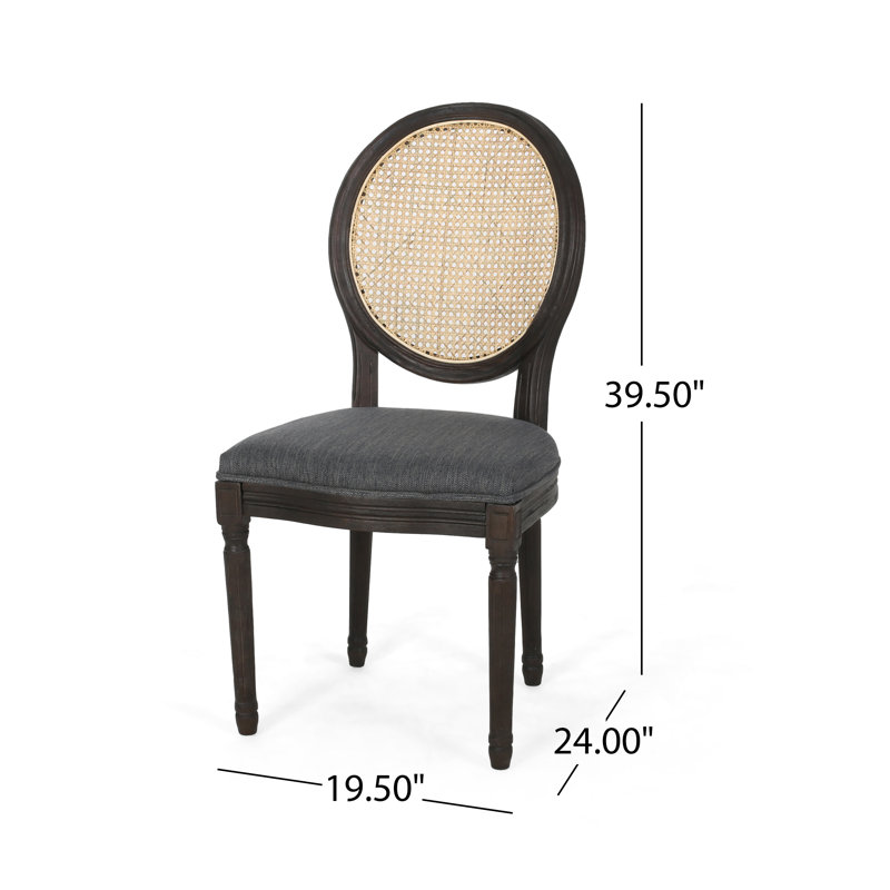 Chaise rembourrée Kandy, Anthracite