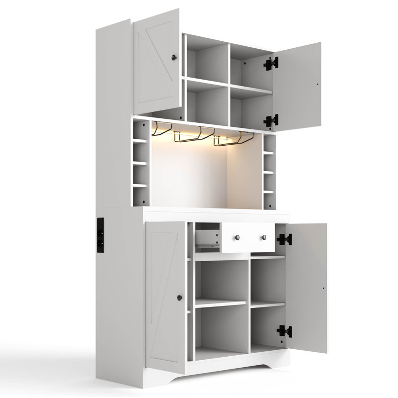 180 Cm Kitchen Pantry, White