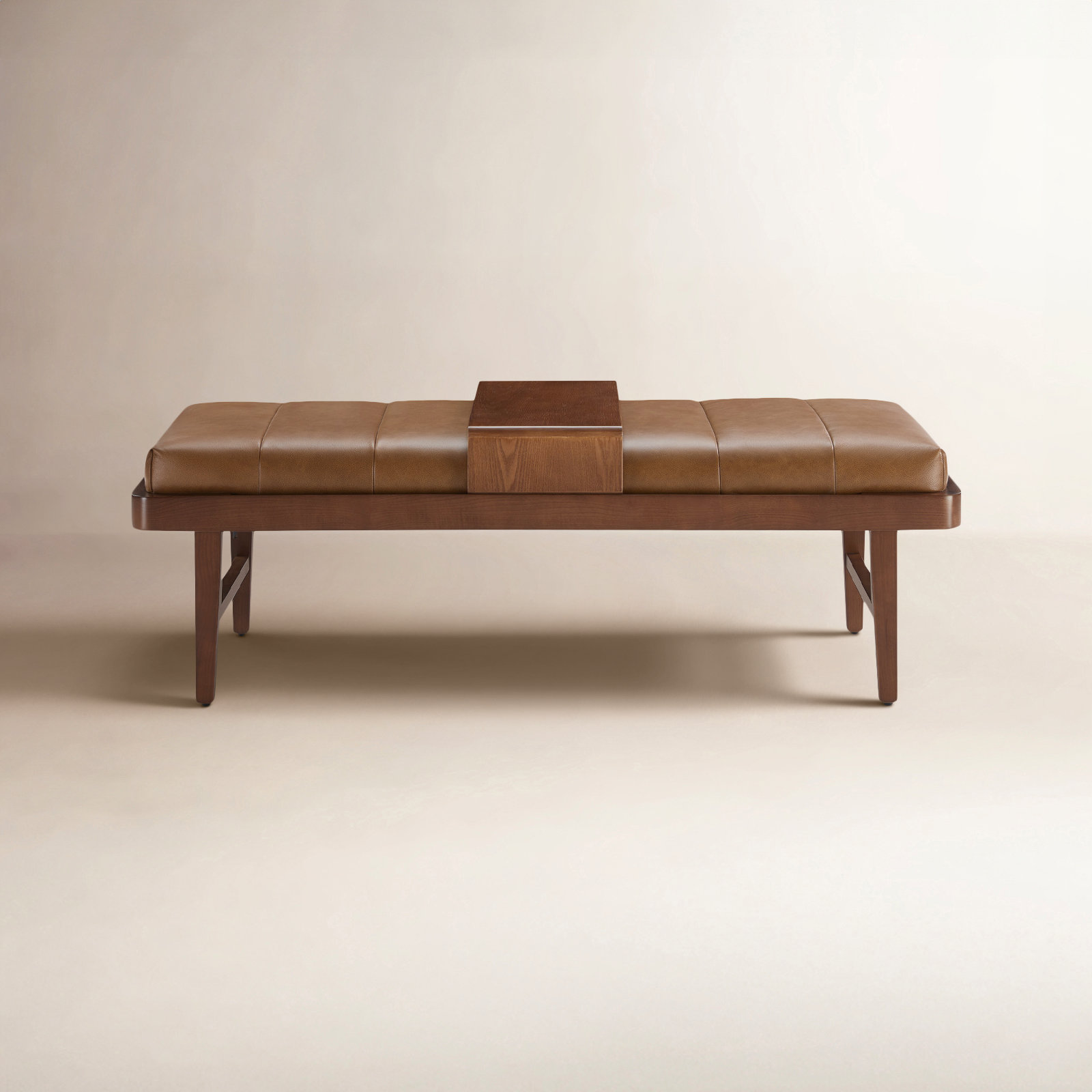 Livingston 53" Genuine Leather Ottoman