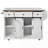 58" Farmhouse Kitchen Island with Storage-307750736