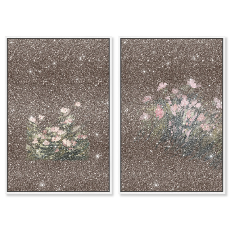 Secret Garden Set Set by Oliver Gal, 17"H x 25"W, White Floater Frame